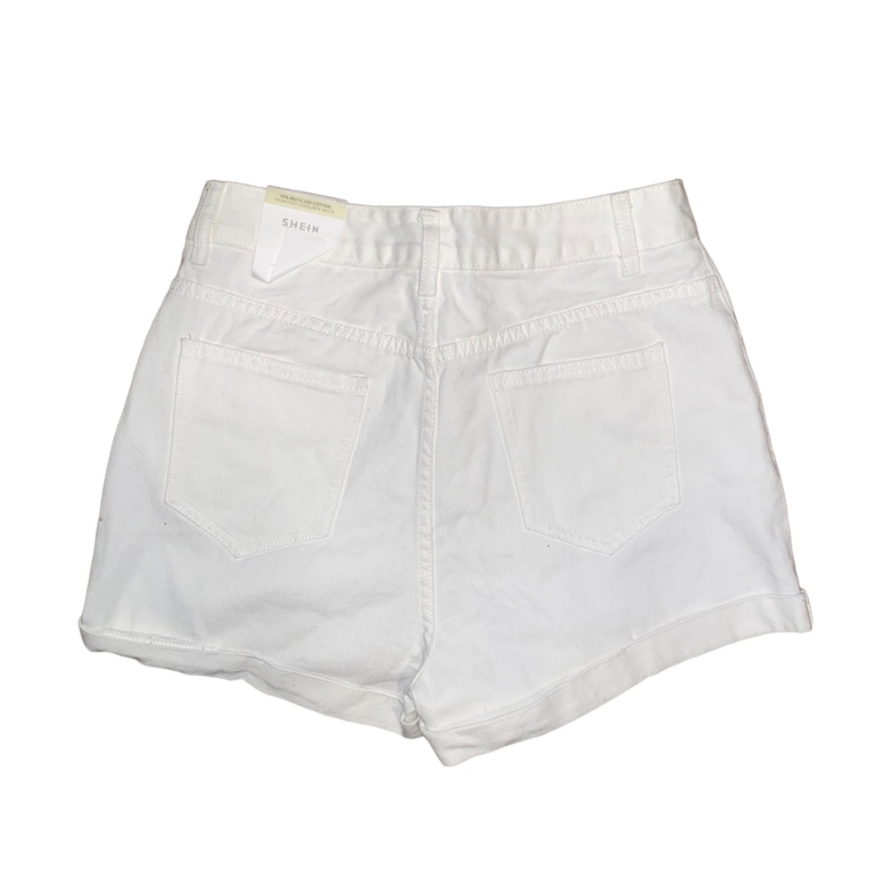 White high waist shorts